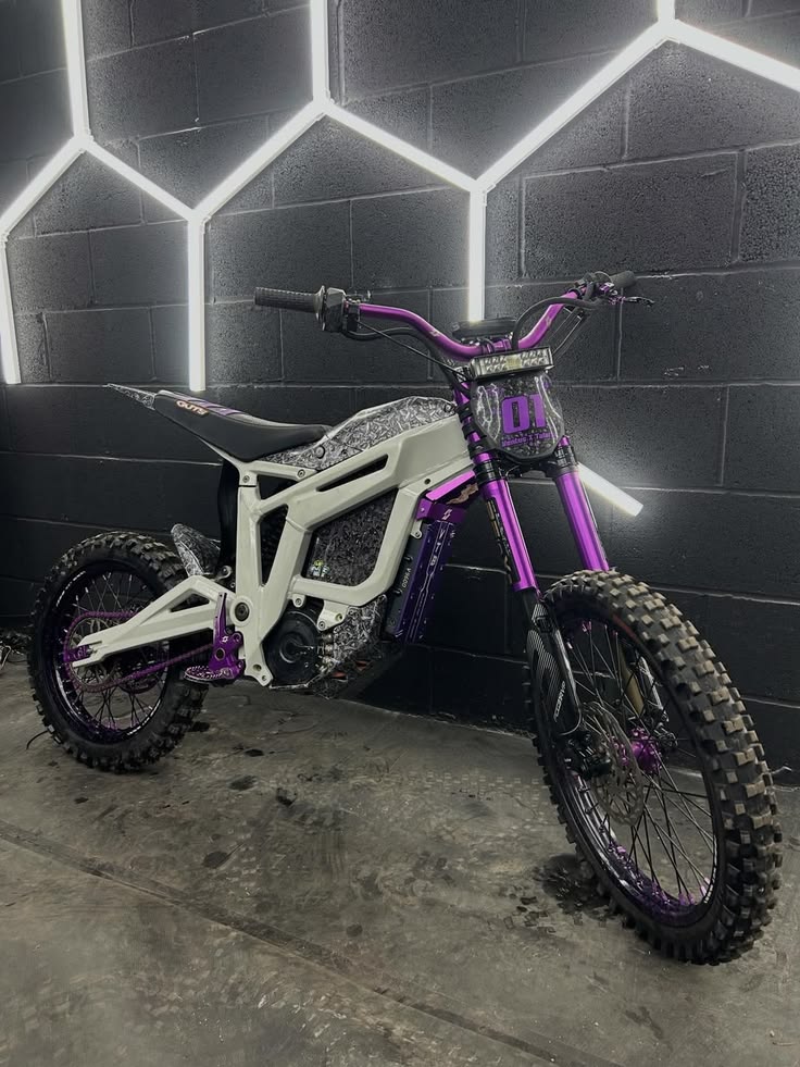 Purple and white custom build under hex lights